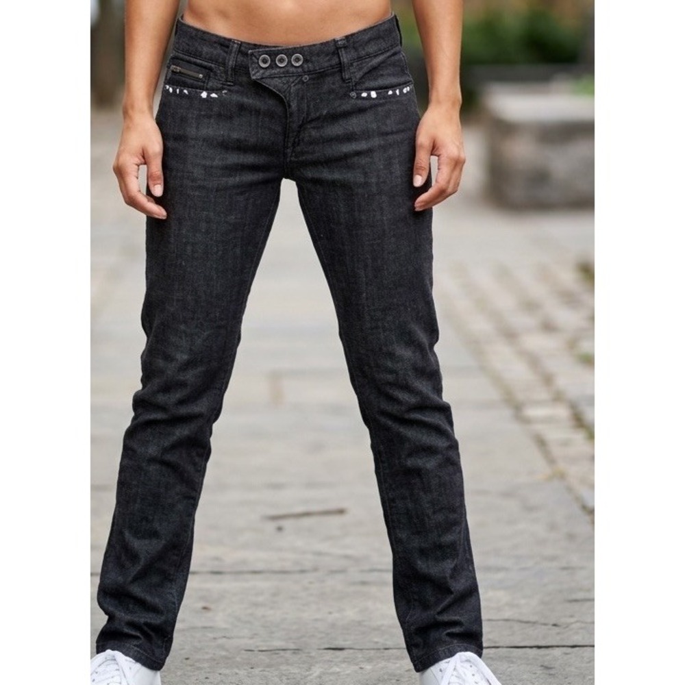 VINTAGE NEW HURLEY MOVEMENT JEANS 3 BUTTON Y2K SKINNY LOW RISE 31/32